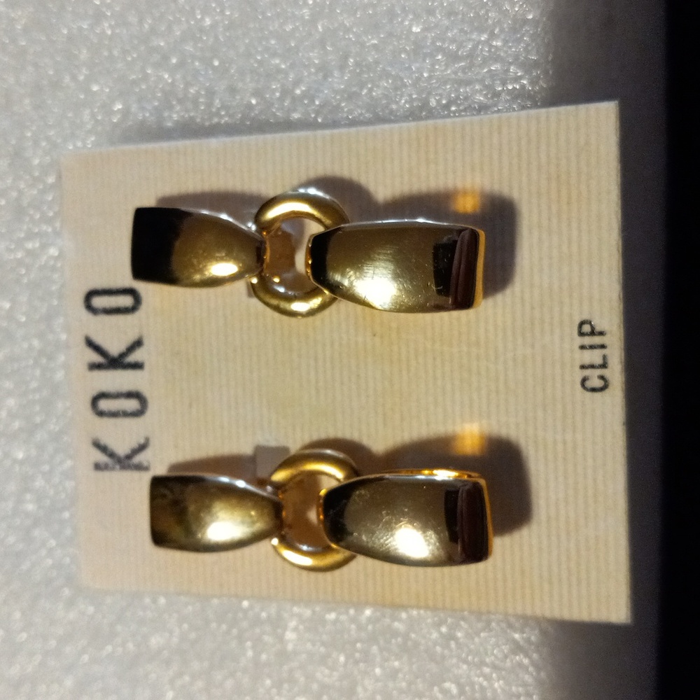 Koko gold tone clip On earrings